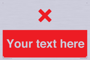 Custom red background, red cross sign